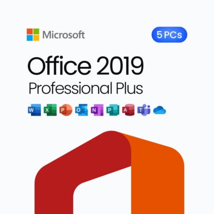 Microsoft Office 2019 Professional Plus – Lifetime License for 5 PCs