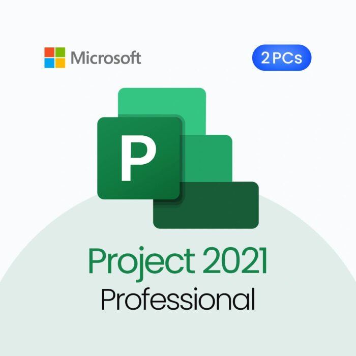 Microsoft Project 2021 Professional lifetime license for 2 PCs – Gantt charts, project templates, timelines, budget tracking, instant delivery